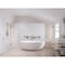 Anzzi Hangiri 5.5 ft. Solid Surface Freestanding Bathtub in Matte White BS-S29 - alternate 2